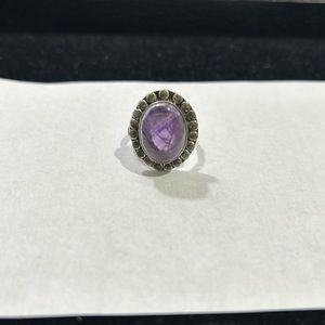 Used amethyst ring # 2 in cheap silver